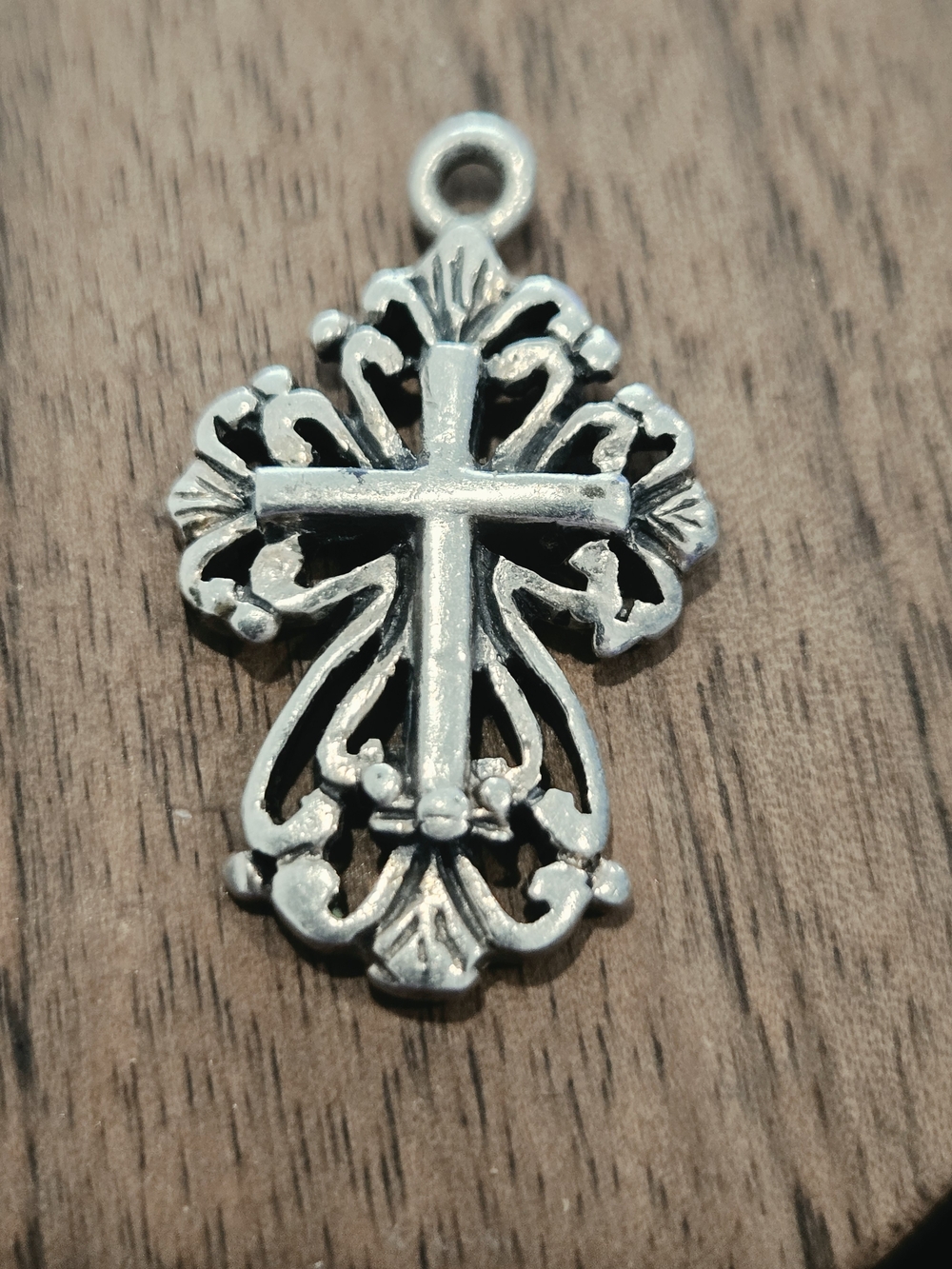 Sterling Silver 925 Ornate Cross Pendant